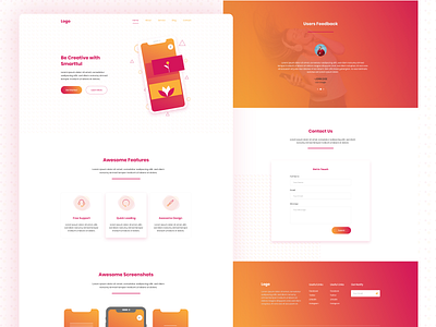 App Landing Page adobe xd agency website business agency creative creative design creative design creativity design dribbble ui ux web web design web ui web ui design webdesign website xd design