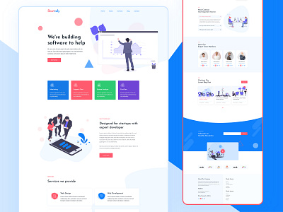 Startvely gency landing page concept agency agency landing page agency website creative design design dribbble landing page landing page design minimalist design modern web design trandy web design ui ux web web design web design 2020 xd design