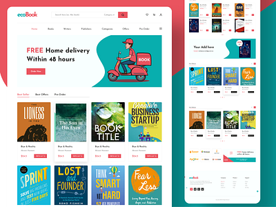 Book e-commerce landing page design