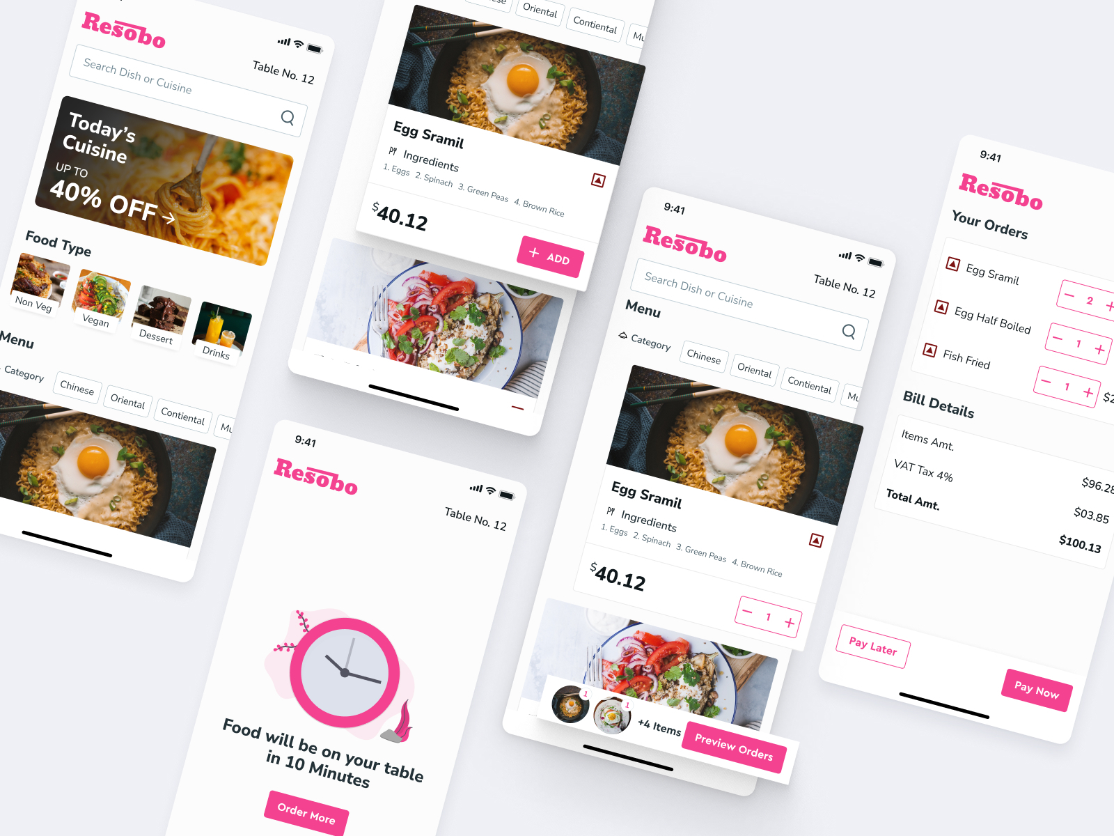 Resobo Restaurant Food Order App by Pradeep Prakash on Dribbble