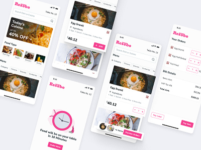 Resobo Restaurant Food Order App food app food app design mobiledesign product design recipe app restaurant food ui uidesign uiuxdesign