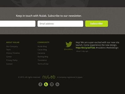 Nulab Website Design - Footer