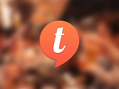 TT icon android android app blur background chat icon logo orange quote social speech bubble white