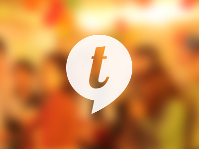 TT icon white app blur background chat icon logo quote social speech bubble white