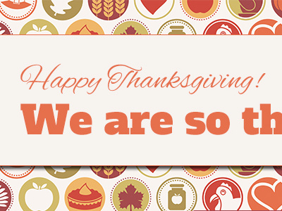 Happy Thanksgiving! banner feast gobble happy thanksgiving orange turkey