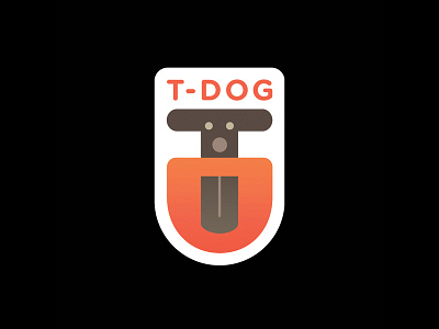 Typetalk Sticker T-Dog Mascot design dog illustration mascot sticker t t dog tongue