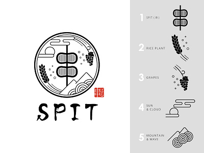 Skewers Bal SPIT adobeillustator graphic graphic design logo logomark