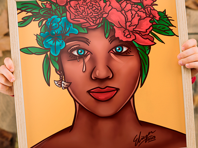 Spring woman africa design flowers illustration leaves photoshop spring theatre wacom woman