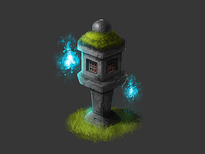 a stone lantern icon photoshop