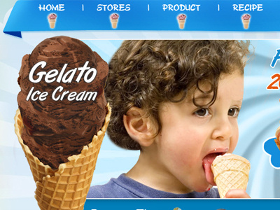 Ice Cream Template interface web