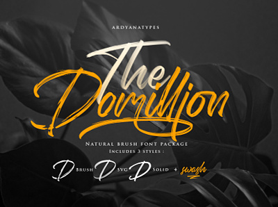 The Domillion app branding design font logo oldschool font script font type typography web