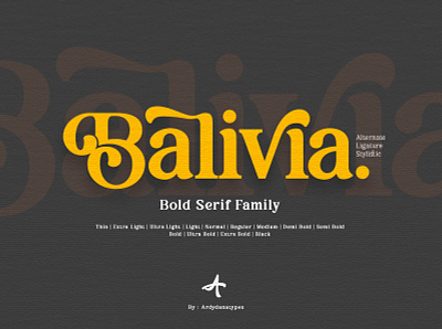 Balivia - Bold Serif branding decorative design font freefont logo serif type typography