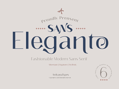 Eleganto Sans branding design font free type typography