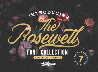 Rosewell Font Collection app branding design font logo minimal oldschool font retrofont script font type typography web