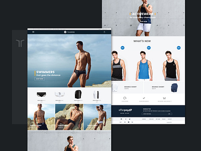 TEAMM8 Landing Page Design clothing e commerce landing page layout responsive design sportswear