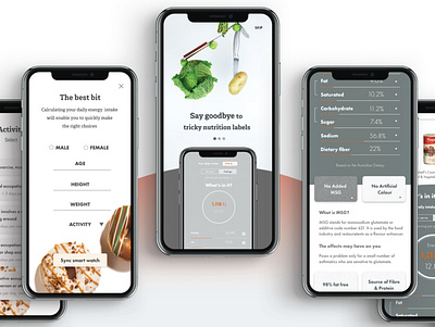 Food nutrition label converter - UI & UX food mobile mobile app mobile app design ui ux