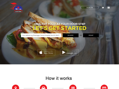 Food delivery mocup branding mockups restaurant website restaurants typography ui ux web website design