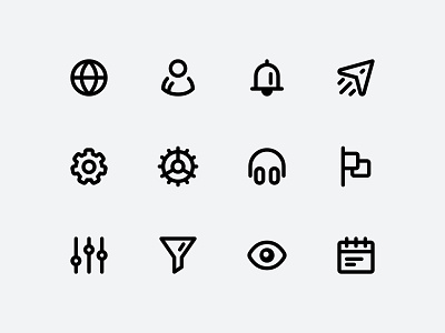 OTOjOY Iconography — Icon Design Exploration black branding concept creative design flat icon iconography icons icons set ui vector