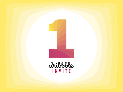 1 Dribbble Invite to Give Away 2d animation creative design giveaway graphic design illustration invitation invite invite giveaway typography vector