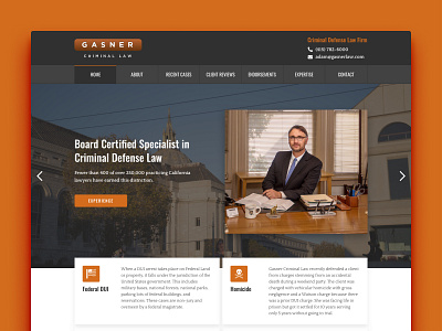 Gasner Criminal Law Homepage Redesign creative design figma graphic design hero banner hero image homepage design landing design ui ui design web design webdesign website website design websites