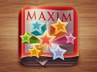 MAXIM iOS icon app book icon ios ipad iphone journal magazine maxim star