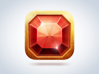 Ruby iOS icon app casino gem gold icon ios iphone red ruby