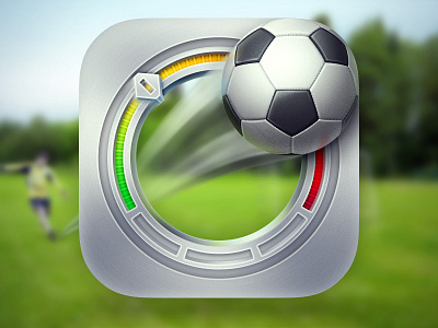 SpeedBall ios icon app ball football icon ios ipad iphone soccer speed speedometer