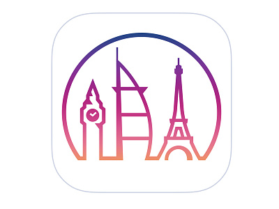 MyTrip iOS icon arab ben big eiffel flat icon ios ios7 iphone sail tower travel