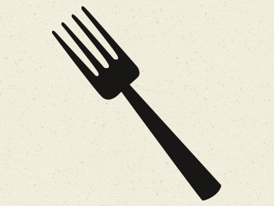 A fork and a spoon