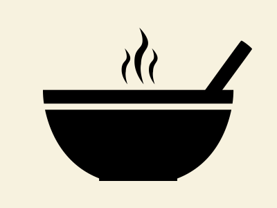 Soup Bowl bowl flat icon simple soup steam