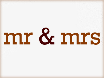 mr & mrs