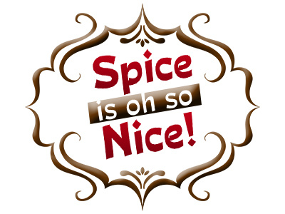 Spice is nice badge emblem icon spice text