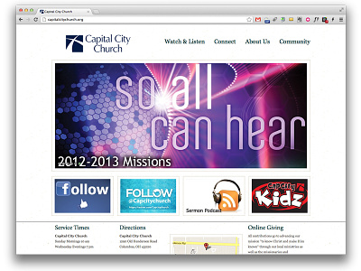 Church Web Launched church clean design subtle texture website wordpress
