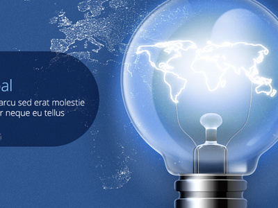Think Global blue illustration light bulb speech bubble web