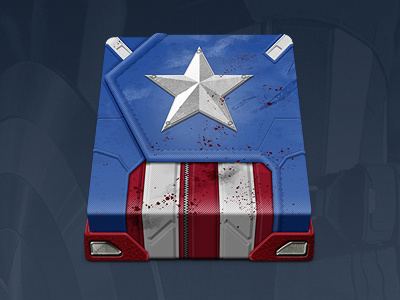 Avengers HDD Icon - Captain America avengers hdd drive icons
