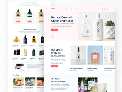 DEERA | Natural Cosmetics Ecommerce 3d animation branding clean cosmetics design ecommerce graphic design illustration logo minimal motion graphics natural store style ui user interface design ux website