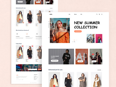 ADDLE | Fashion E-Commerce Website agency branding clean cloth clothing design ecommerce fashion graphic design illustration logo minimal sneakers style ui user interface design ux