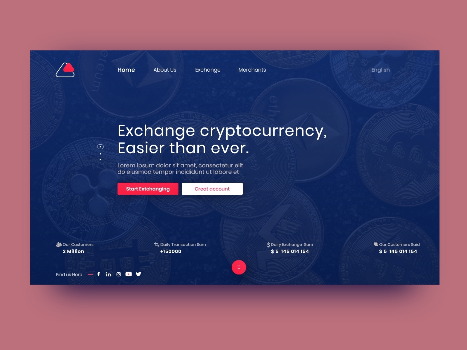 Cryptocurrency Exchange website by Omar Alfayoumi on Dribbble