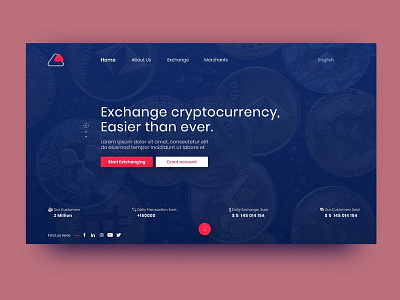 Cryptocurrency Exchange website app bitcoin color creative crypto cryptocurrency design forex landing page minimal style typography ui user experience user interface design ux web web design webdesign websites