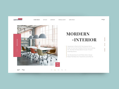 Interior Design Website clean color colors design designer interior logo minimal minimalist minimalistic modern red style typography user interface design ux web web design webdesign website