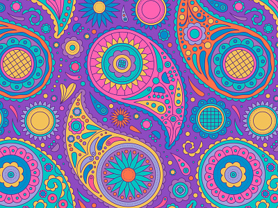 Colorful paisley pattern