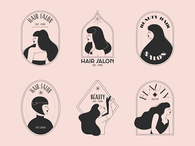 Hair salon logos