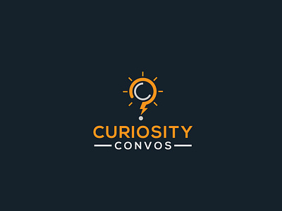 Curisity Logo bolt lighting logo curisity logo initial logo logo modern logo question mark logo
