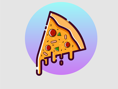 Adobe Illustrator Challenge - Pizza adobe design flat icon illustration pizza portfolio vector