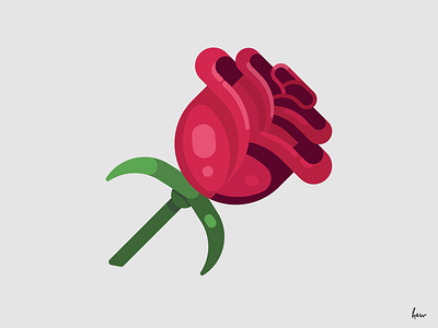 Adobe Illustrator Challenge - Rose adobe design flat icon illustration rose vector