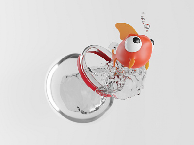 Red fish 3d 3d fish 3d icon 3d illustration 3dart blender illustration piqo red fish