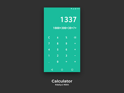 100 Days of UI Challenge - day 04 Calculator