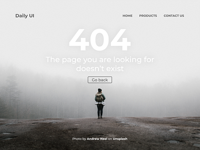 100 Days of UI Challenge - Daily UI - day 08 - 404 page