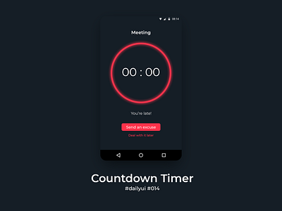 100 Days of UI Challenge - Daily UI - day 14 - Countdown Timer android app appui branding dailyui design illustrator photoshop ui ui ux design ux vector