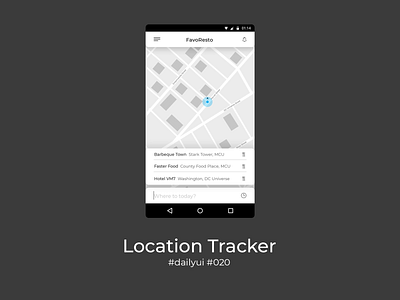 100 Days of UI Challenge - Daily UI - day 20 - Location Tracker